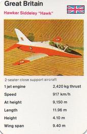 1978-81 Mini Trumps Fact Cards Military Aircraft #NNO Hawker Siddeley Hawk Front