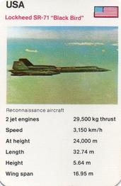 1978-81 Mini Trumps Fact Cards Military Aircraft #NNO Lockheed SR-71 Black Bird Front