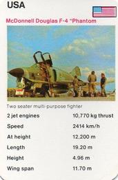 1978-81 Mini Trumps Fact Cards Military Aircraft #NNO McDonnell Douglas F-4 Phantom Front