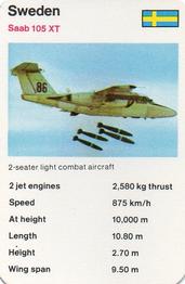 1978-81 Mini Trumps Fact Cards Military Aircraft #NNO Saab 105 XT Front