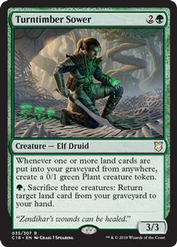 2018 Magic the Gathering Commander 2018 #35 Turntimber Sower Front