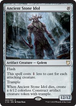 2018 Magic the Gathering Commander 2018 #53 Ancient Stone Idol Front