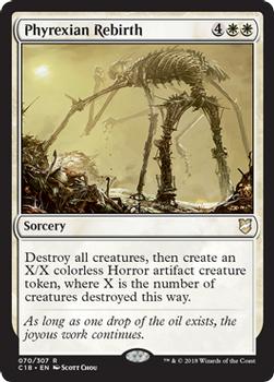 2018 Magic the Gathering Commander 2018 #70 Phyrexian Rebirth Front