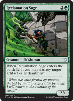 2018 Magic the Gathering Commander 2018 #159 Reclamation Sage Front