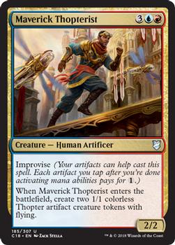 2018 Magic the Gathering Commander 2018 #185 Maverick Thopterist Front