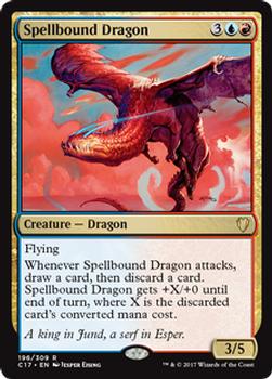 2017 Magic the Gathering Commander 2017 #196 Spellbound Dragon Front