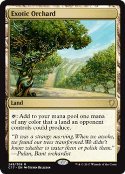 2017 Magic the Gathering Commander 2017 #249 Exotic Orchard Front