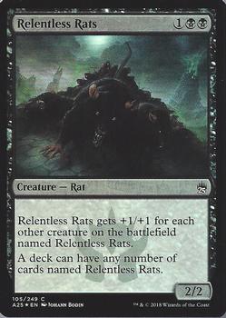 2018 Magic the Gathering Masters 25 - Foil #105 Relentless Rats Front