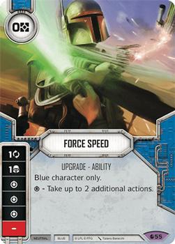 2017 Fantasy Flight Games Star Wars Destiny Spirit of Rebellion #55 Force Speed Front