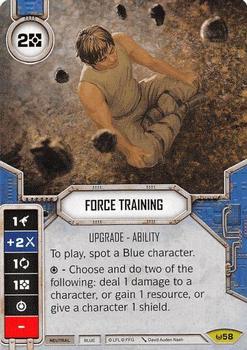 2016 Fantasy Flight Games Star Wars Destiny Awakenings #58 Force Training Front
