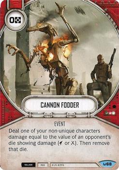 2016 Fantasy Flight Games Star Wars Destiny Awakenings #68 Cannon Fodder Front
