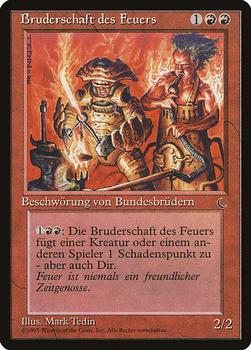 1995 Magic the Gathering Renaissance German #NNO Bruderschaft des Feuers Front
