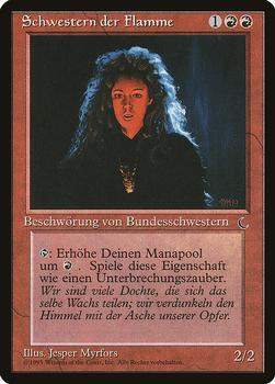 1995 Magic the Gathering Renaissance German #NNO Schwestern der Flamme Front