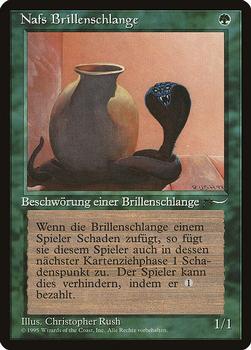 1995 Magic the Gathering Renaissance German #NNO Nafs Brillenschlange Front