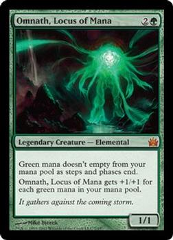 2011 Magic the Gathering From the Vault: Legends #7 Omnath, Locus of Mana Front