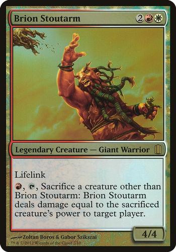 2012 Magic the Gathering Commander's Arsenal - Oversized Commanders #2 Brion Stoutarm Front