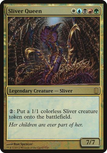 2012 Magic the Gathering Commander's Arsenal - Oversized Commanders #9 Sliver Queen Front