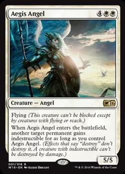 2016 Magic the Gathering Welcome Deck #001 Aegis Angel Front