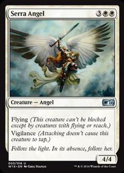 2016 Magic the Gathering Welcome Deck #003 Serra Angel Front
