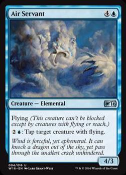 2016 Magic the Gathering Welcome Deck #004 Air Servant Front