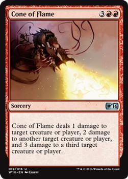 2016 Magic the Gathering Welcome Deck #012 Cone of Flame Front