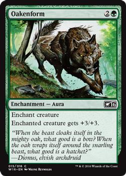 2016 Magic the Gathering Welcome Deck #015 Oakenform Front