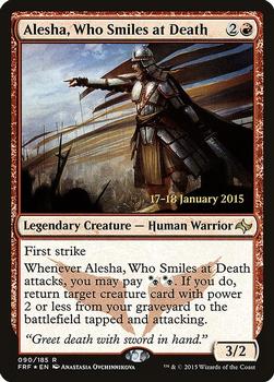 2015 Magic the Gathering Fate Reforged - Prerelease Promos #090 Alesha, Who Smiles at Death Front