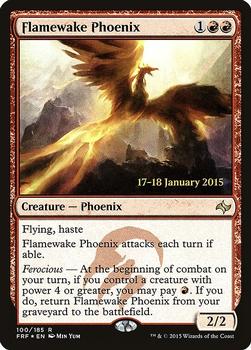 2015 Magic the Gathering Fate Reforged - Prerelease Promos #100 Flamewake Phoenix Front