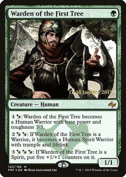 2015 Magic the Gathering Fate Reforged - Prerelease Promos #143 Warden of the First Tree Front