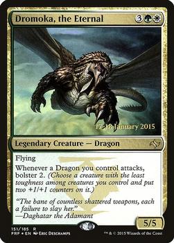 2015 Magic the Gathering Fate Reforged - Prerelease Promos #151 Dromoka, the Eternal Front