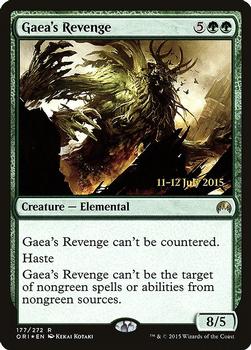 2015 Magic the Gathering Magic Origins - Prerelease Promos #177 Gaea's Revenge Front