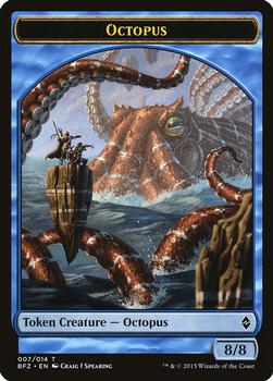 2015 Magic the Gathering Battle For Zendikar - Tokens #007/014 Octopus Front