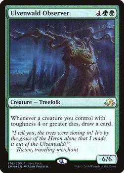 2016 Magic the Gathering Eldritch Moon - Intro Pack Promos #176 Ulvenwald Observer Front