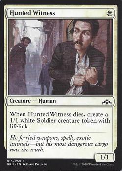 2018 Magic the Gathering Guilds of Ravnica #015 Hunted Witness Front
