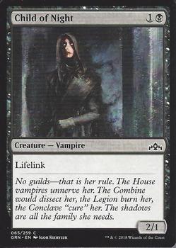 2018 Magic the Gathering Guilds of Ravnica #065 Child of Night Front