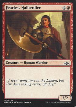 2018 Magic the Gathering Guilds of Ravnica #100 Fearless Halberdier Front
