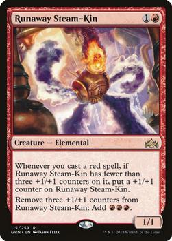 2018 Magic the Gathering Guilds of Ravnica - Prerelease Promos #115 Runaway Steam-Kin Front
