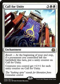 2017 Magic the Gathering Aether Revolt - Prerelease Promos #9 Call for Unity Front