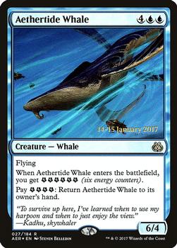 2017 Magic the Gathering Aether Revolt - Prerelease Promos #27 Aethertide Whale Front