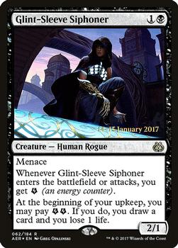 2017 Magic the Gathering Aether Revolt - Prerelease Promos #62 Glint-Sleeve Siphoner Front