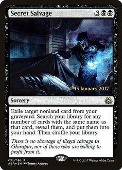 2017 Magic the Gathering Aether Revolt - Prerelease Promos #71 Secret Salvage Front