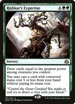 2017 Magic the Gathering Aether Revolt - Prerelease Promos #123 Rishkar's Expertise Front