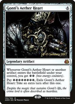 2017 Magic the Gathering Aether Revolt - Prerelease Promos #152 Gonti's Aether Heart Front