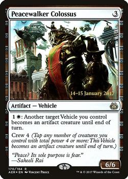 2017 Magic the Gathering Aether Revolt - Prerelease Promos #170 Peacewalker Colossus Front