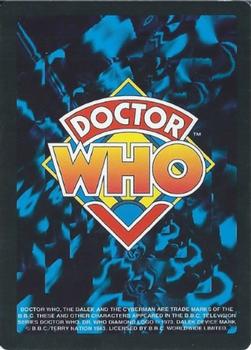 1996 MMG Doctor Who The Collectable Trading Card Game Black Border Limited Edition #1 76 TOTTERS LANE Back