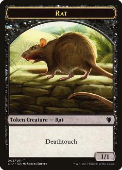 2017 Magic the Gathering Commander 2017 - Tokens #003/008 Rat / Cat Warrior Front