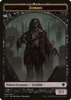 2017 Magic the Gathering Commander 2017 - Tokens #005/010 Zombie / Gold Front