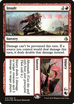 2017 Magic the Gathering Amonkhet - Prerelease Promos #213 Insult / Injury Front
