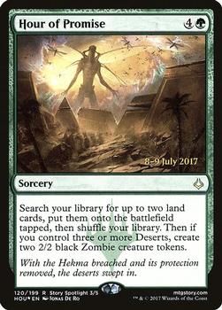 2017 Magic the Gathering Hour of Devastation - Prerelease Promos #120 Hour of Promise Front
