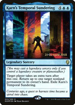 2018 Magic the Gathering Dominaria - Prerelease Promos #055 Karn's Temporal Sundering Front